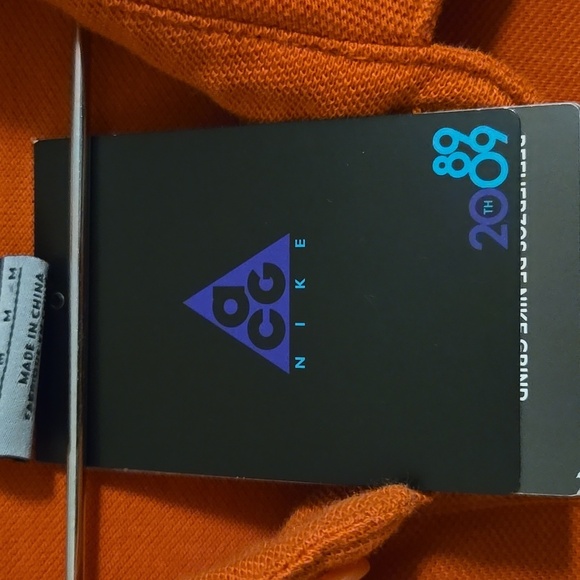 Nike ACG NEW Deadstock Polo - Orange sz Medium - Picture 8 of 11